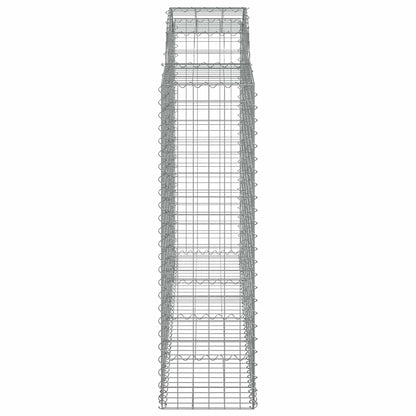 vidaXL Arched Gabion Baskets 10 pcs 200x50x140/160 cm Galvanised Iron