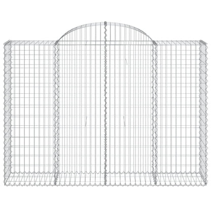 vidaXL Arched Gabion Baskets 11 pcs 200x50x140/160 cm Galvanised Iron