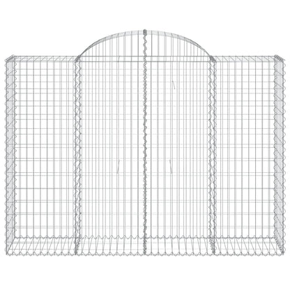 vidaXL Arched Gabion Baskets 18 pcs 200x50x140/160 cm Galvanised Iron