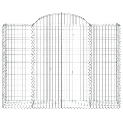 vidaXL Arched Gabion Baskets 40 pcs 200x50x140/160 cm Galvanised Iron
