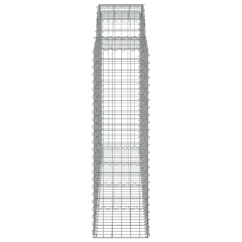 vidaXL Arched Gabion Baskets 40 pcs 200x50x140/160 cm Galvanised Iron