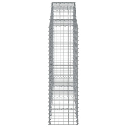 vidaXL Arched Gabion Baskets 40 pcs 200x50x140/160 cm Galvanised Iron