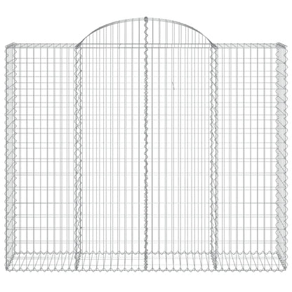 vidaXL Arched Gabion Baskets 6 pcs 200x50x160/180 cm Galvanised Iron