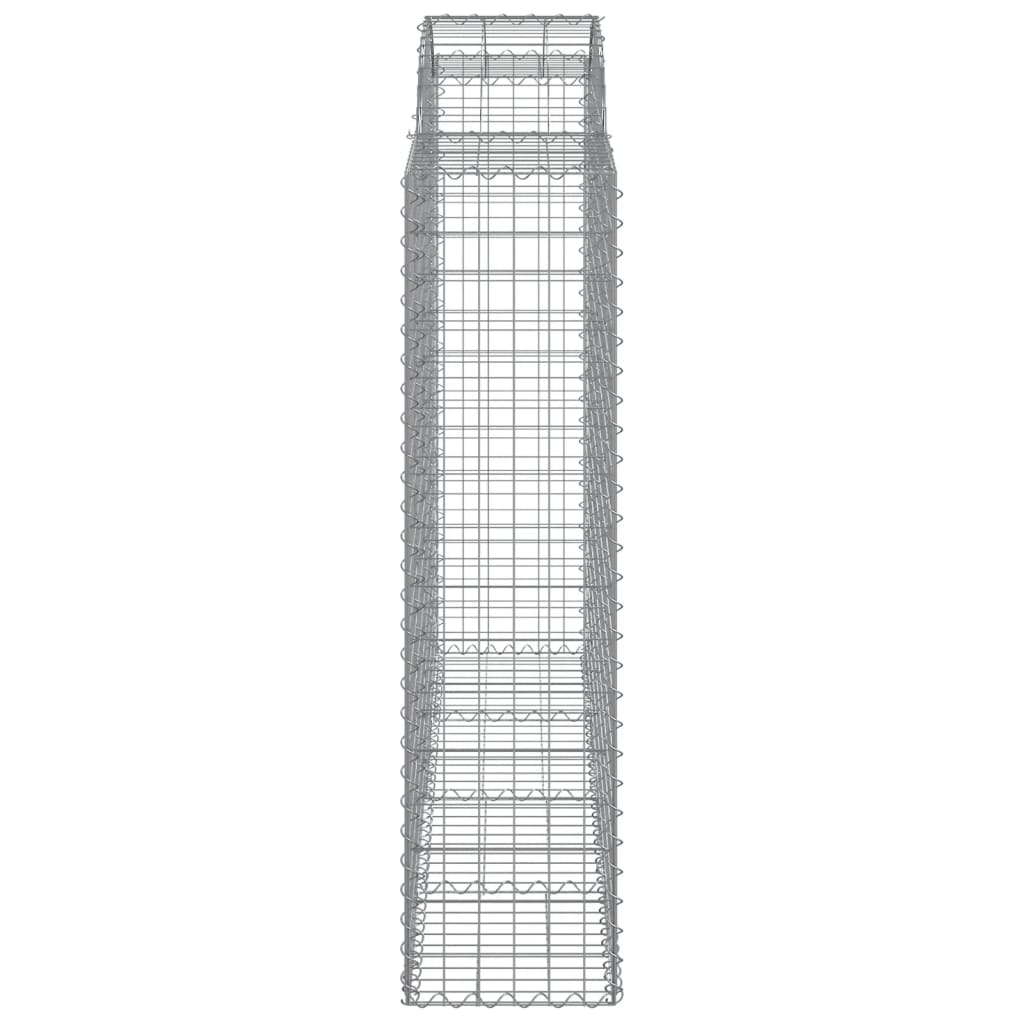 vidaXL Arched Gabion Baskets 8 pcs 200x50x160/180 cm Galvanised Iron