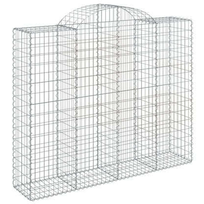 vidaXL Arched Gabion Baskets 12 pcs 200x50x160/180 cm Galvanised Iron