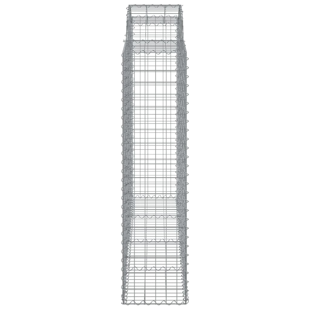 vidaXL Arched Gabion Baskets 14 pcs 200x50x160/180 cm Galvanised Iron
