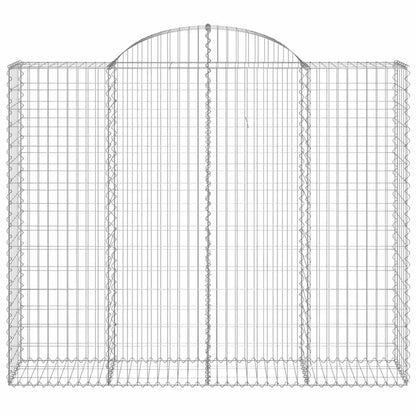vidaXL Arched Gabion Baskets 15 pcs 200x50x160/180 cm Galvanised Iron