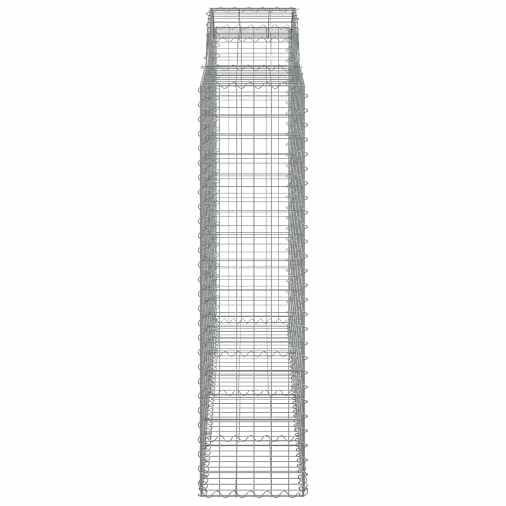 vidaXL Arched Gabion Baskets 15 pcs 200x50x160/180 cm Galvanised Iron