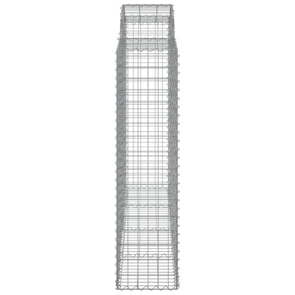 vidaXL Arched Gabion Baskets 18 pcs 200x50x160/180 cm Galvanised Iron