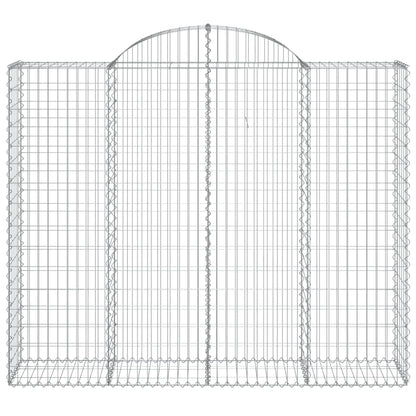 vidaXL Arched Gabion Baskets 20 pcs 200x50x160/180 cm Galvanised Iron