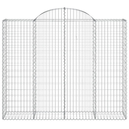 vidaXL Arched Gabion Baskets 30 pcs 200x50x160/180 cm Galvanised Iron