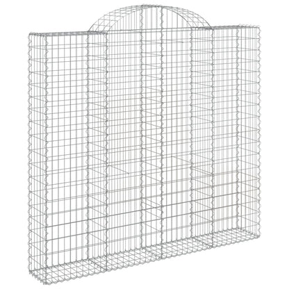 vidaXL Arched Gabion Baskets 5 pcs 200x50x180/200 cm Galvanised Iron