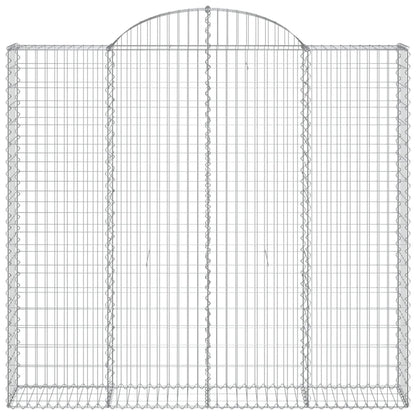 vidaXL Arched Gabion Baskets 6 pcs 200x50x180/200 cm Galvanised Iron