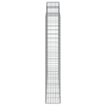 vidaXL Arched Gabion Baskets 6 pcs 200x50x180/200 cm Galvanised Iron