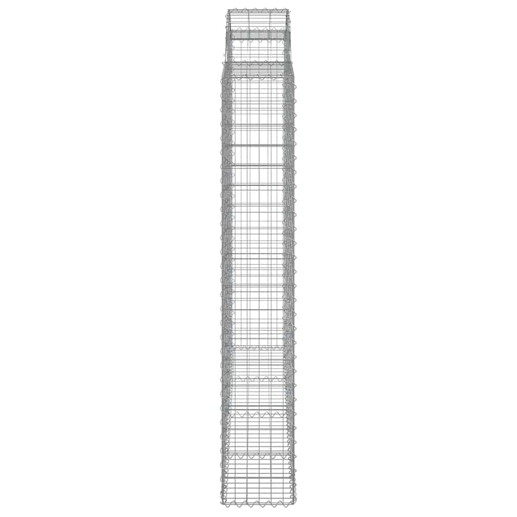 vidaXL Arched Gabion Baskets 9 pcs 200x50x180/200 cm Galvanised Iron