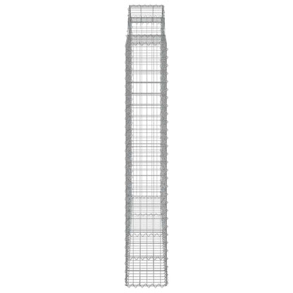 vidaXL Arched Gabion Baskets 9 pcs 200x50x180/200 cm Galvanised Iron