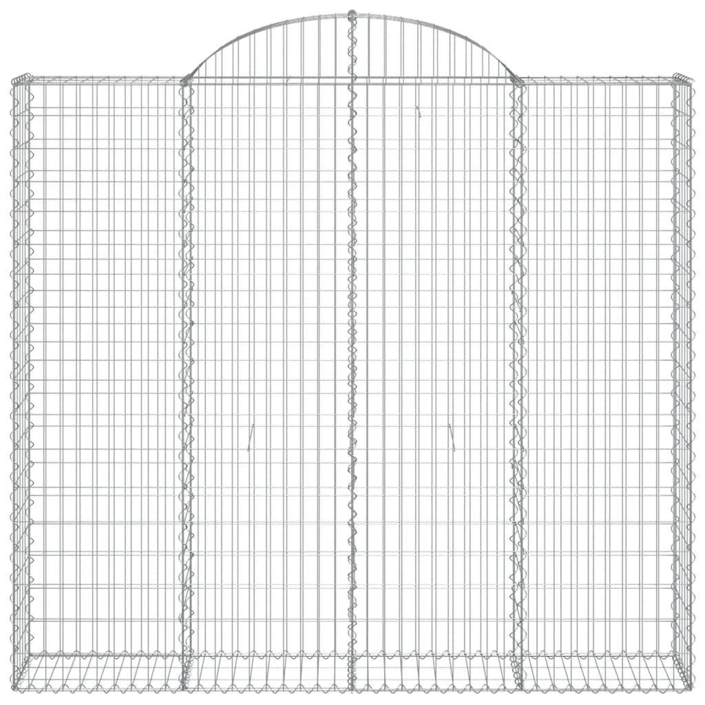 vidaXL Arched Gabion Baskets 10 pcs 200x50x180/200 cm Galvanised Iron
