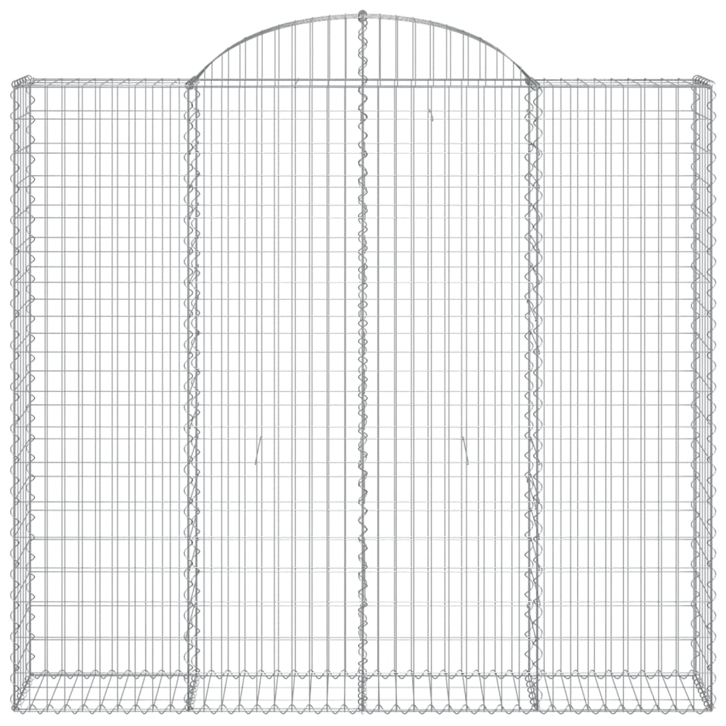 vidaXL Arched Gabion Baskets 11 pcs 200x50x180/200 cm Galvanised Iron
