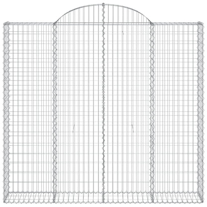 vidaXL Arched Gabion Baskets 11 pcs 200x50x180/200 cm Galvanised Iron