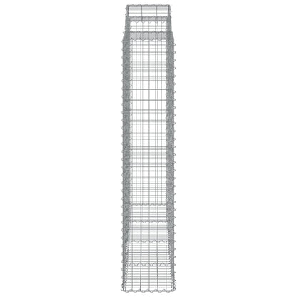 vidaXL Arched Gabion Baskets 2 pcs 200x50x200/220 cm Galvanised Iron
