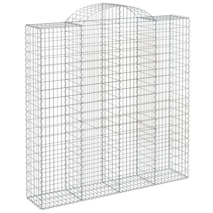 vidaXL Arched Gabion Baskets 3 pcs 200x50x200/220 cm Galvanised Iron