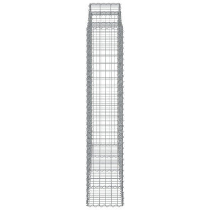 vidaXL Arched Gabion Baskets 4 pcs 200x50x200/220 cm Galvanised Iron
