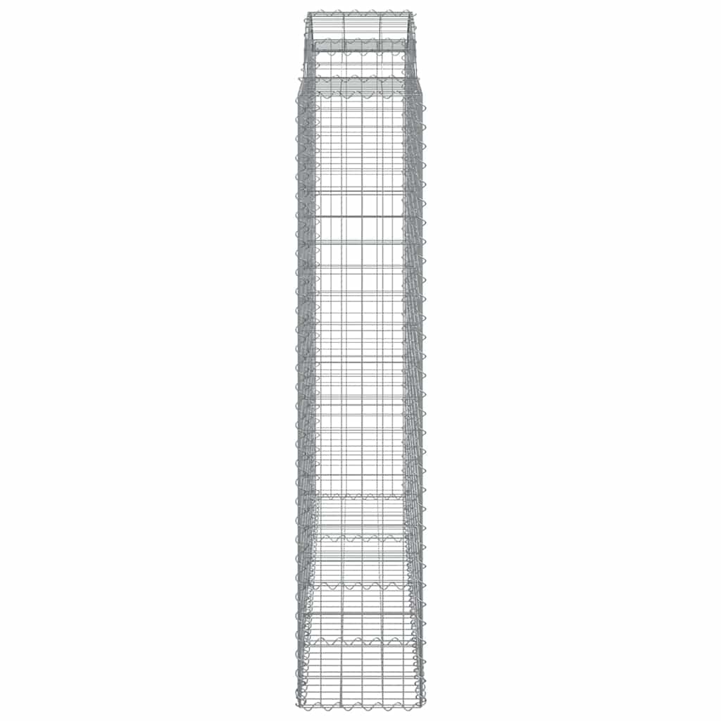 vidaXL Arched Gabion Baskets 7 pcs 200x50x200/220 cm Galvanised Iron
