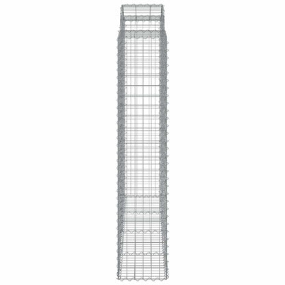 vidaXL Arched Gabion Baskets 7 pcs 200x50x200/220 cm Galvanised Iron