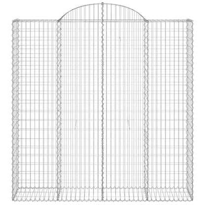 vidaXL Arched Gabion Baskets 9 pcs 200x50x200/220 cm Galvanised Iron