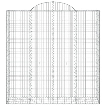 vidaXL Arched Gabion Baskets 10 pcs 200x50x200/220 cm Galvanised Iron