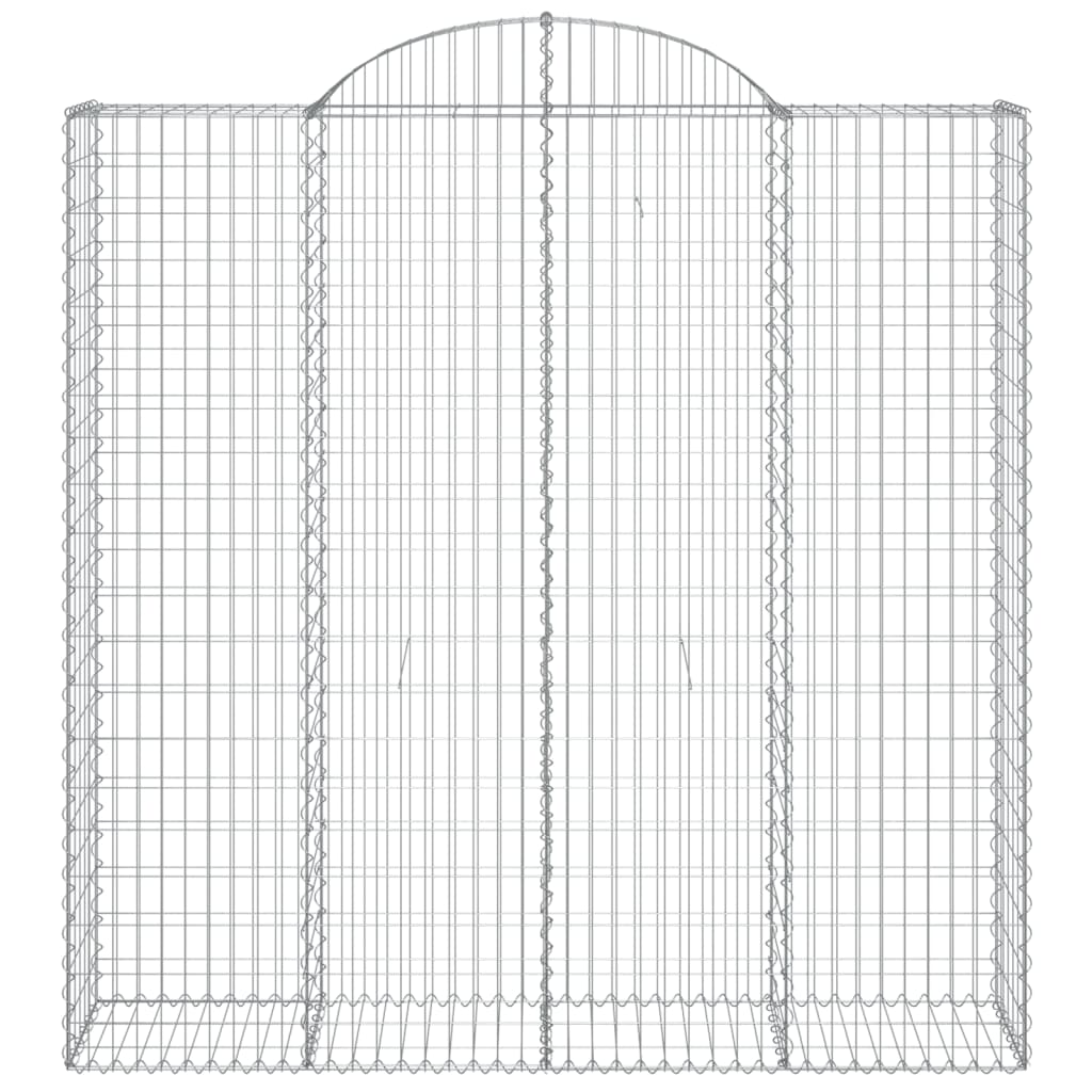 vidaXL Arched Gabion Baskets 11 pcs 200x50x200/220 cm Galvanised Iron