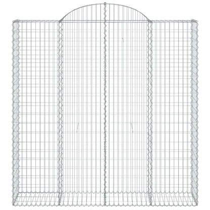 vidaXL Arched Gabion Baskets 11 pcs 200x50x200/220 cm Galvanised Iron