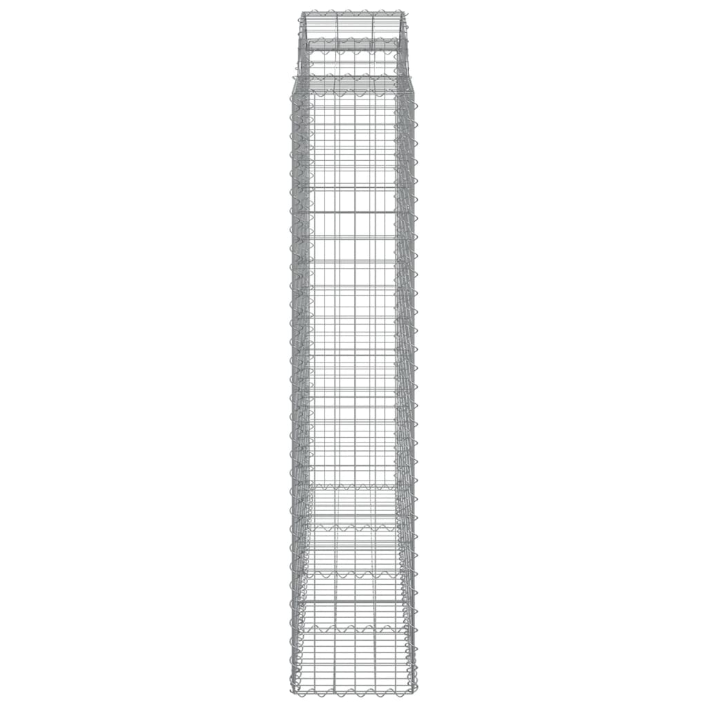 vidaXL Arched Gabion Baskets 11 pcs 200x50x200/220 cm Galvanised Iron