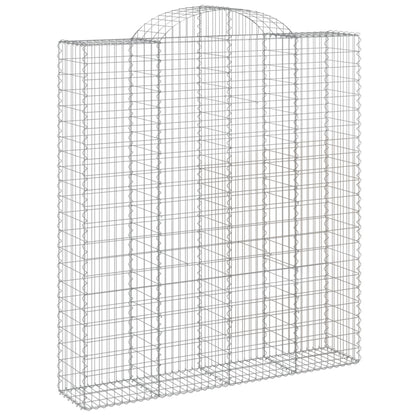 vidaXL Arched Gabion Baskets 3 pcs 200x50x220/240 cm Galvanised Iron