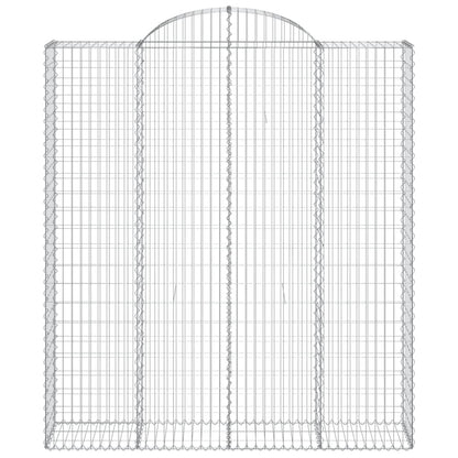 vidaXL Arched Gabion Baskets 4 pcs 200x50x220/240 cm Galvanised Iron