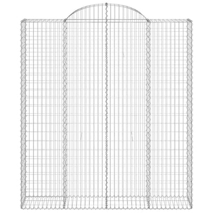 vidaXL Arched Gabion Baskets 9 pcs 200x50x220/240 cm Galvanised Iron