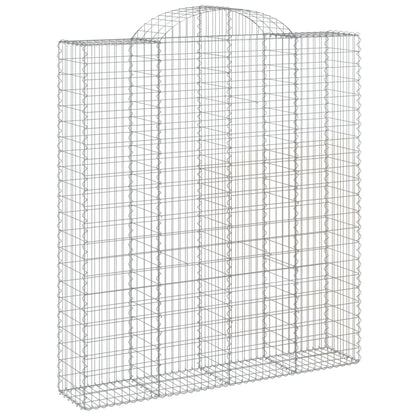 vidaXL Arched Gabion Baskets 10 pcs 200x50x220/240 cm Galvanised Iron