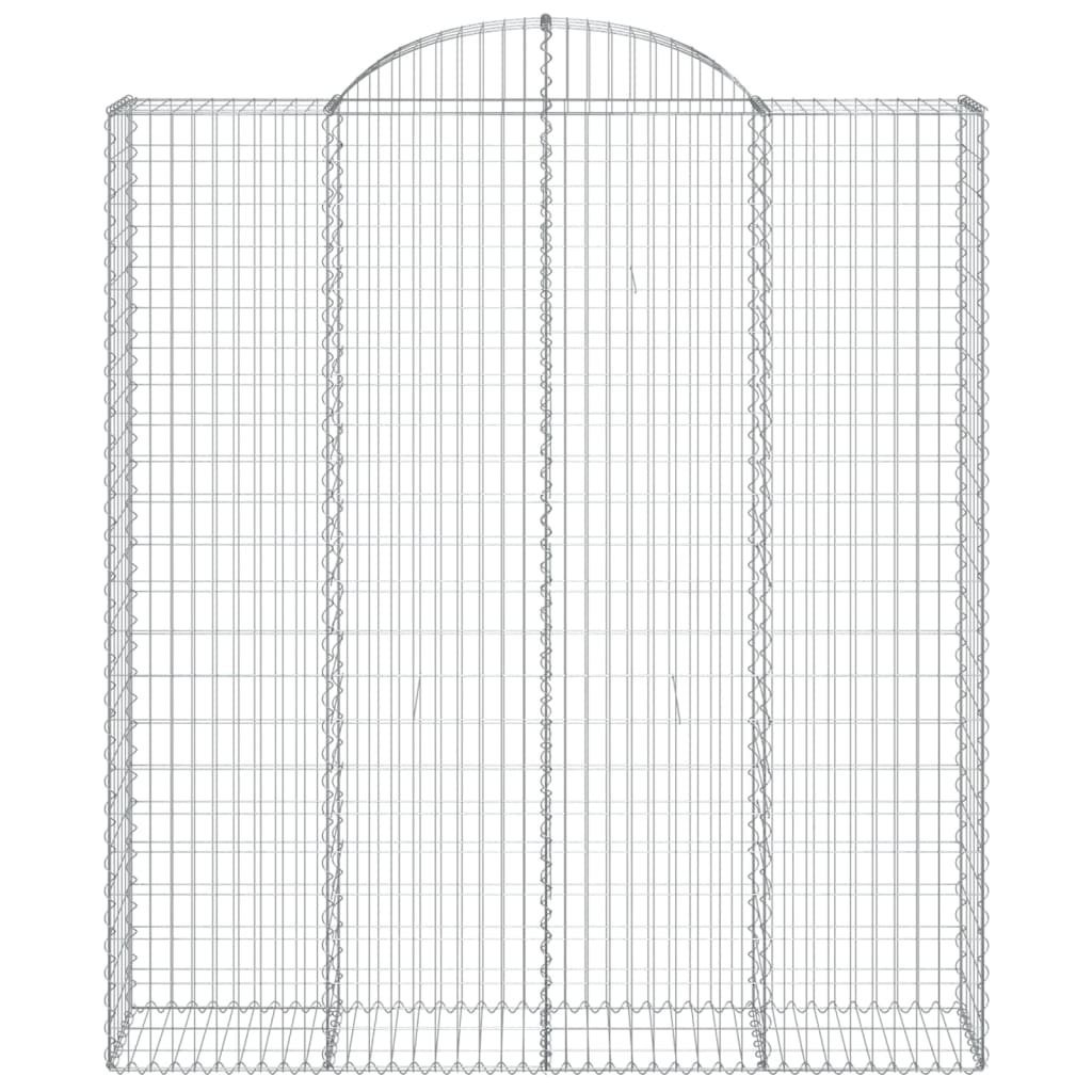 vidaXL Arched Gabion Baskets 11 pcs 200x50x220/240 cm Galvanised Iron
