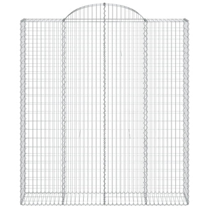 vidaXL Arched Gabion Baskets 12 pcs 200x50x220/240 cm Galvanised Iron