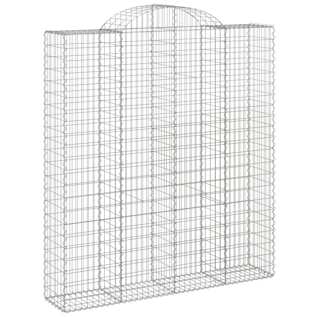 vidaXL Arched Gabion Baskets 13 pcs 200x50x220/240 cm Galvanised Iron