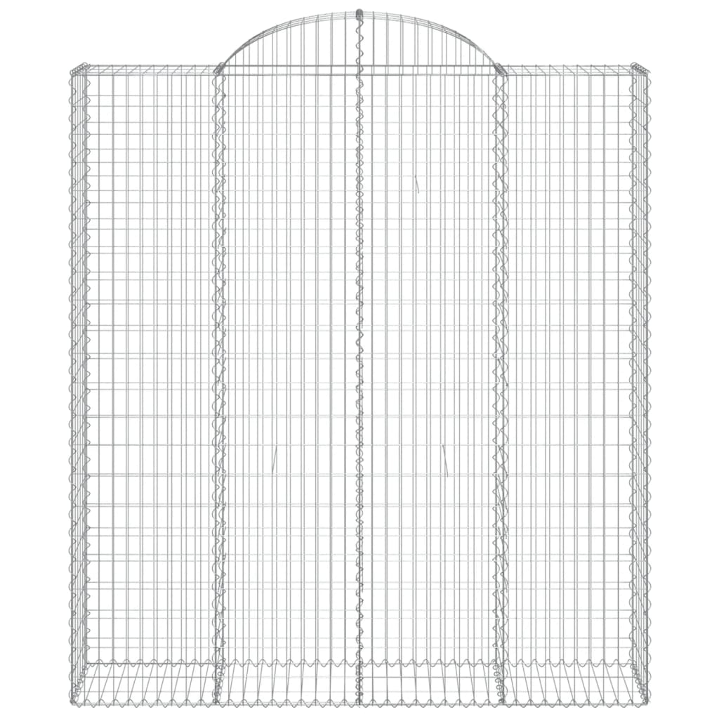 vidaXL Arched Gabion Baskets 13 pcs 200x50x220/240 cm Galvanised Iron