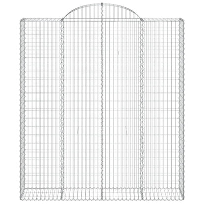 vidaXL Arched Gabion Baskets 13 pcs 200x50x220/240 cm Galvanised Iron