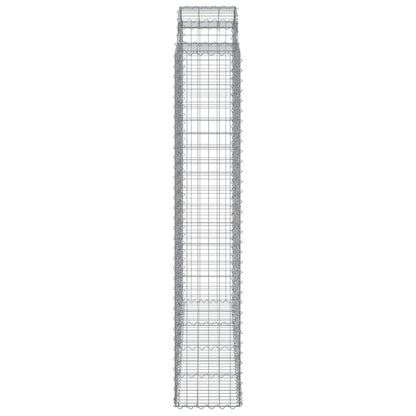vidaXL Arched Gabion Baskets 13 pcs 200x50x220/240 cm Galvanised Iron