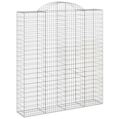 vidaXL Arched Gabion Baskets 18 pcs 200x50x220/240 cm Galvanised Iron