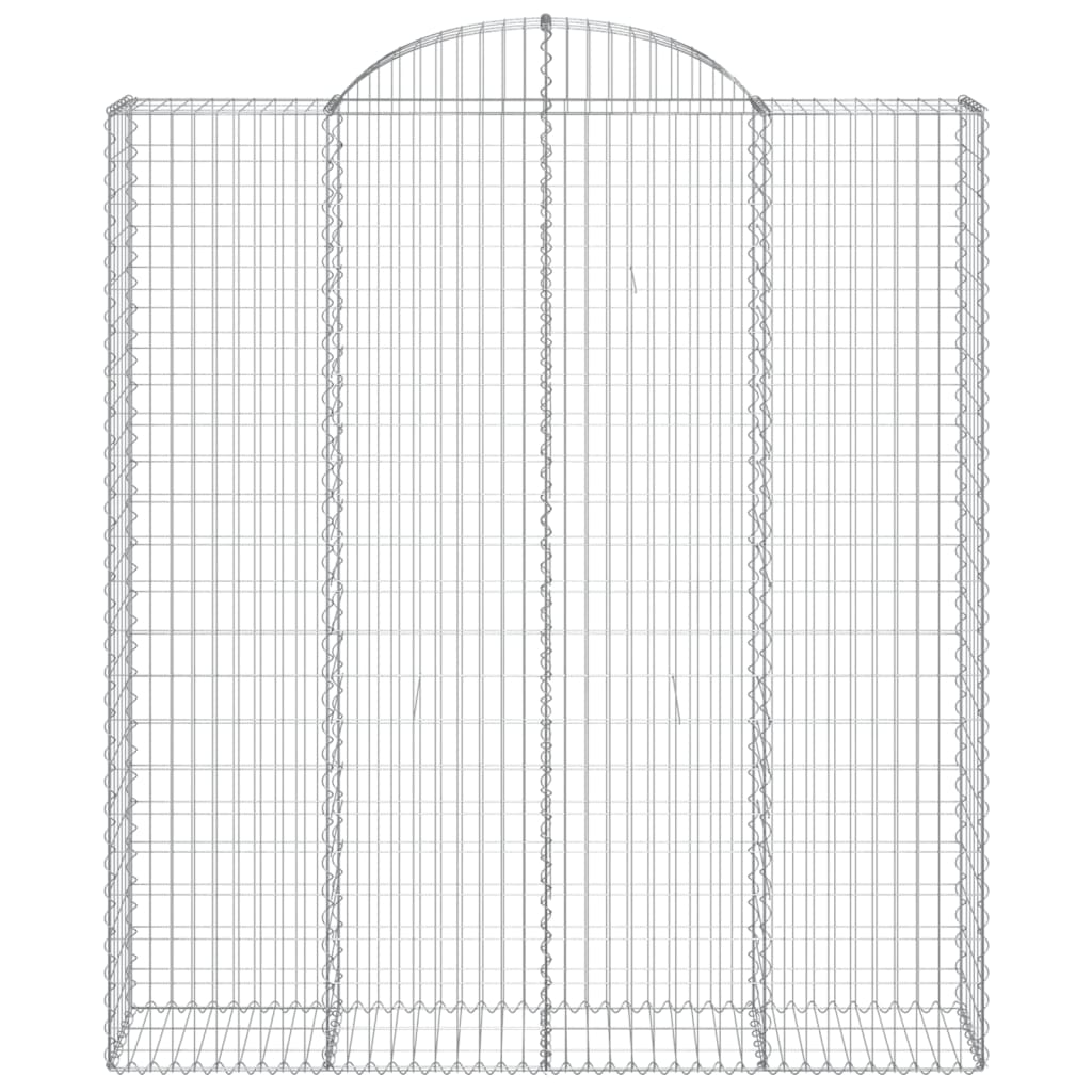 vidaXL Arched Gabion Baskets 18 pcs 200x50x220/240 cm Galvanised Iron