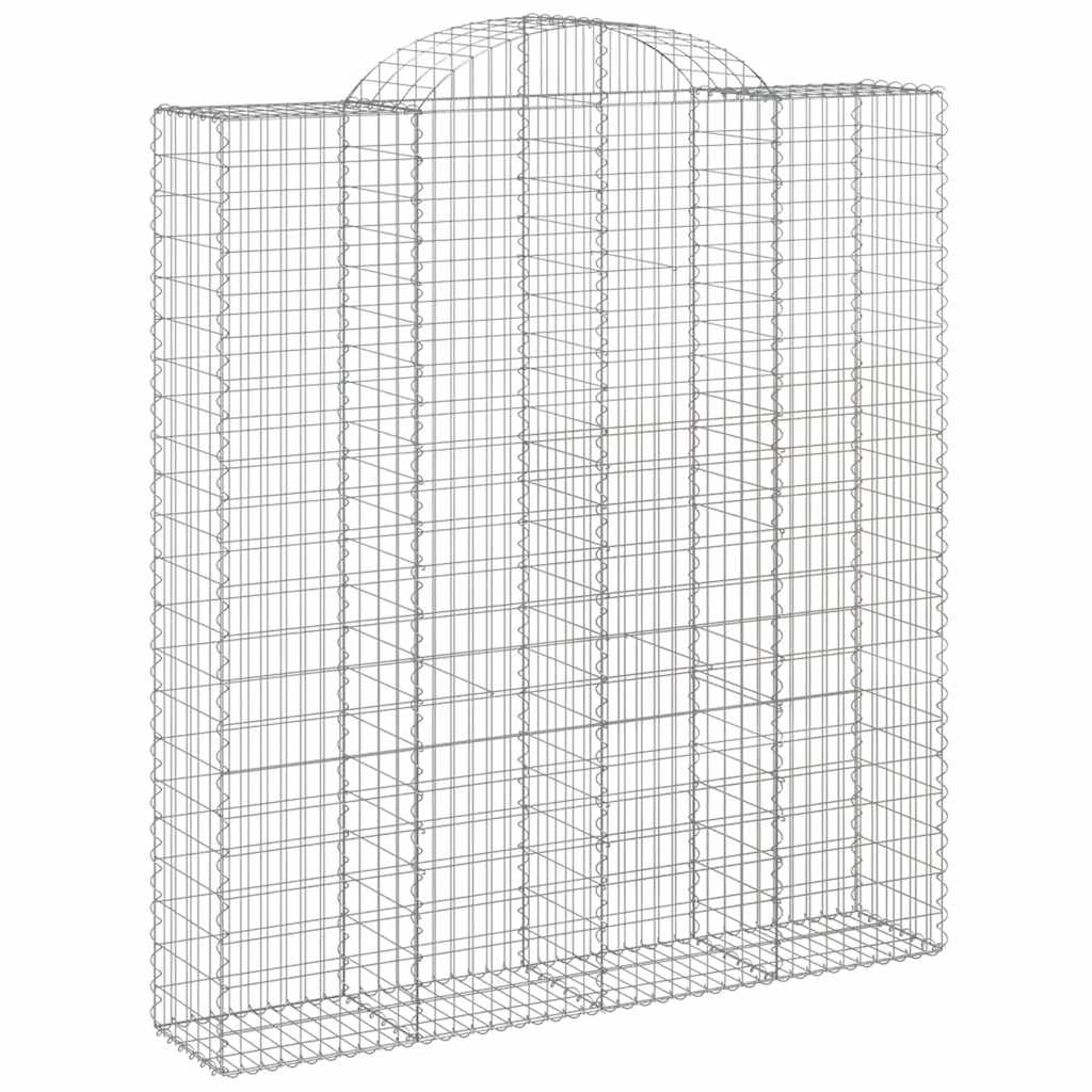 vidaXL Arched Gabion Baskets 20 pcs 200x50x220/240 cm Galvanised Iron