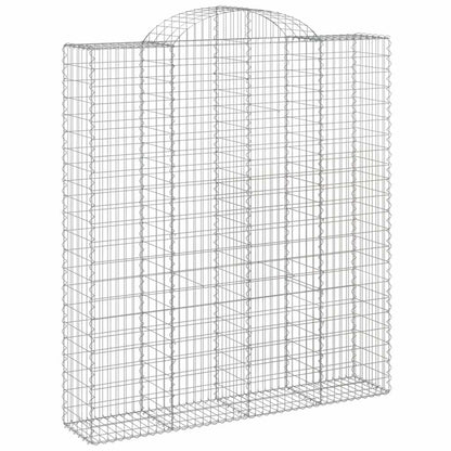 vidaXL Arched Gabion Baskets 20 pcs 200x50x220/240 cm Galvanised Iron