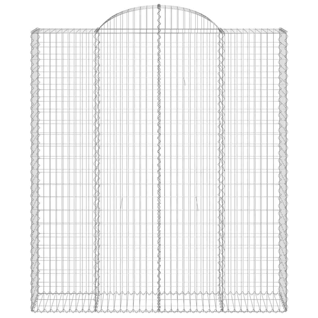 vidaXL Arched Gabion Baskets 20 pcs 200x50x220/240 cm Galvanised Iron