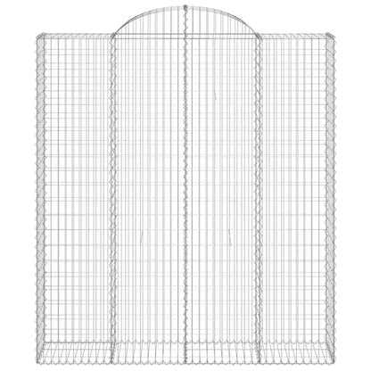 vidaXL Arched Gabion Baskets 20 pcs 200x50x220/240 cm Galvanised Iron