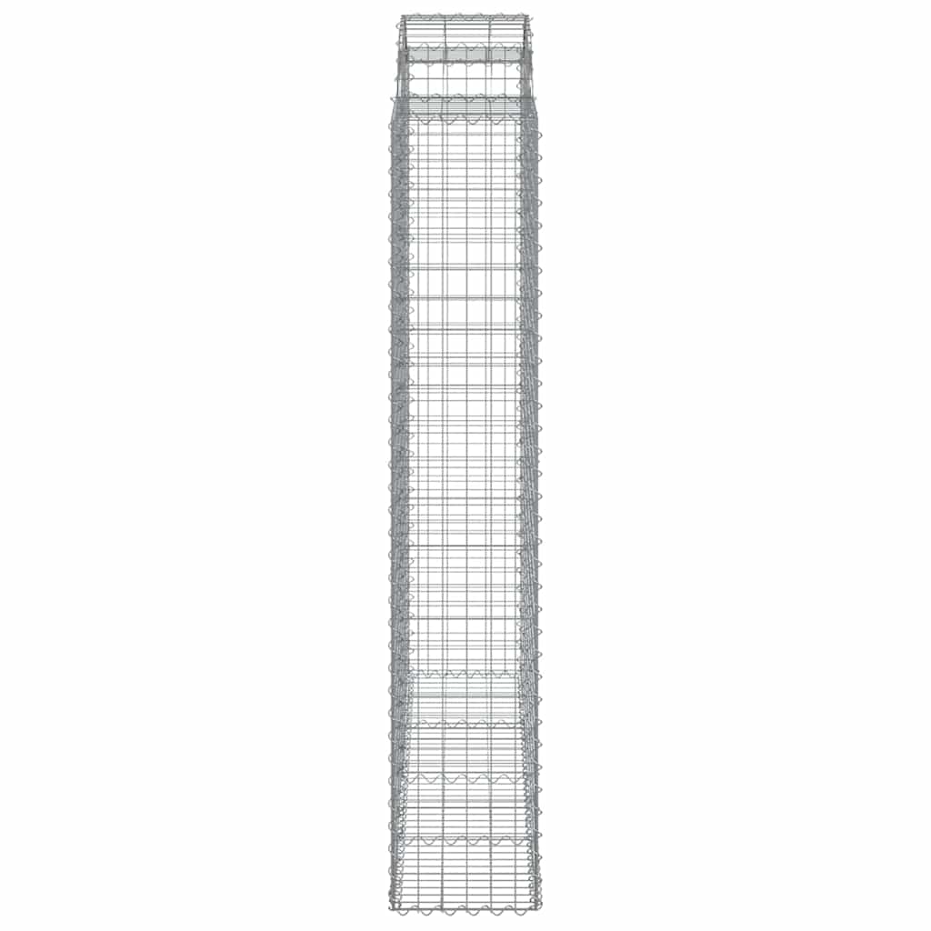 vidaXL Arched Gabion Baskets 20 pcs 200x50x220/240 cm Galvanised Iron